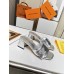 Louis Vuitton Shake Mules 55mm In Silver Metallic Lambskin