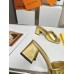 Louis Vuitton Shake Mules 55mm In Gold Metallic Lambskin Louis Vuitton Shake Mules 55mm In Gold Metallic Lambskin