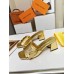 Louis Vuitton Shake Mules 55mm In Gold Metallic Lambskin Louis Vuitton Shake Mules 55mm In Gold Metallic Lambskin