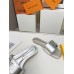 Louis Vuitton Shake Flat Mules In Silver Metallic Lambskin Louis Vuitton Shake Flat Mules In Silver Metallic Lambskin