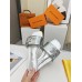 Louis Vuitton Shake Flat Mules In Silver Metallic Lambskin Louis Vuitton Shake Flat Mules In Silver Metallic Lambskin