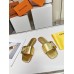 Louis Vuitton Shake Flat Mules In Gold Metallic Lambskin Louis Vuitton Shake Flat Mules In Gold Metallic Lambskin