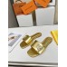 Louis Vuitton Shake Flat Mules In Gold Metallic Lambskin Louis Vuitton Shake Flat Mules In Gold Metallic Lambskin