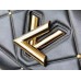 Louis Vuitton Twist MM Bag in Black Lambskin with Studs M59029 Louis Vuitton Twist MM Bag in Black Lambskin with Studs M59029