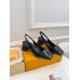 Louis Vuitton Shake Slingback Pumps 55mm In Black Patent Calfskin Louis Vuitton Shake Slingback Pumps 55mm In Black Patent Calfskin