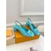 Louis Vuitton Shake Slingback Pumps 55mm In Green Patent Calfskin Louis Vuitton Shake Slingback Pumps 55mm In Green Patent Calfskin