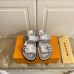 Louis Vuitton Bom Dia Comfort Mules In Silver Metallic Leather Louis Vuitton Bom Dia Comfort Mules In Silver Metallic Leather