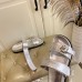 Louis Vuitton Bom Dia Comfort Mules In Silver Metallic Leather Louis Vuitton Bom Dia Comfort Mules In Silver Metallic Leather