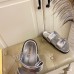 Louis Vuitton Bom Dia Comfort Mules In Silver Metallic Leather Louis Vuitton Bom Dia Comfort Mules In Silver Metallic Leather