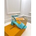 Louis Vuitton Shake Sandals 55mm In Green Patent Calfskin Louis Vuitton Shake Sandals 55mm In Green Patent Calfskin