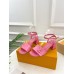 Louis Vuitton Shake Sandals 55mm In Pink Patent Calfskin Louis Vuitton Shake Sandals 55mm In Pink Patent Calfskin