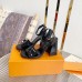 Louis Vuitton Shake Sandals 95mm In Black Patent Calfskin
