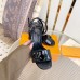 Louis Vuitton Shake Sandals 95mm In Black Patent Calfskin