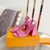 Louis Vuitton Shake Sandals 95mm In Pink Patent Calfskin Louis Vuitton Shake Sandals 95mm In Pink Patent Calfskin