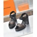 Louis Vuitton Star Trail Sandals in Calfskin and Monogram Canvas Louis Vuitton Star Trail Sandals in Calfskin and Monogram Canvas