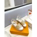 Louis Vuitton Starboard Wedge Sandals In Raffia