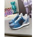 Louis Vuitton Women's Run Away Sneakers In Blue Monogram Denim