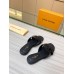 Louis Vuitton LV Isola Flat Slides In Black Calfskin Louis Vuitton LV Isola Flat Slides In Black Calfskin
