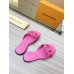 Louis Vuitton LV Isola Flat Slides In Pink Calfskin Louis Vuitton LV Isola Flat Slides In Pink Calfskin