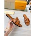 Louis Vuitton LV Isola Flat Slides In Brown Calfskin Louis Vuitton LV Isola Flat Slides In Brown Calfskin