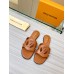 Louis Vuitton LV Isola Flat Slides In Brown Calfskin Louis Vuitton LV Isola Flat Slides In Brown Calfskin