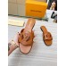 Louis Vuitton LV Isola Flat Slides In Brown Calfskin Louis Vuitton LV Isola Flat Slides In Brown Calfskin