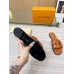 Louis Vuitton LV Isola Flat Slides In Brown Calfskin Louis Vuitton LV Isola Flat Slides In Brown Calfskin