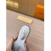 Louis Vuitton LV Isola Flat Slides In Silver Metallic Leather