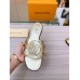 Louis Vuitton LV Isola Flat Slides In Gold Metallic Leather Louis Vuitton LV Isola Flat Slides In Gold Metallic Leather