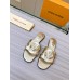 Louis Vuitton LV Isola Flat Slides In Gold Metallic Leather Louis Vuitton LV Isola Flat Slides In Gold Metallic Leather