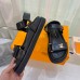 Louis Vuitton LV Sunset Comfort Flat Sandals In Black Leather Louis Vuitton LV Sunset Comfort Flat Sandals In Black Leather
