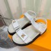 Louis Vuitton LV Sunset Comfort Flat Sandals In White Leather Louis Vuitton LV Sunset Comfort Flat Sandals In White Leather
