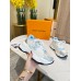 Louis Vuitton Women's Run 55 Sneakers In Blue Materials Louis Vuitton Women's Run 55 Sneakers In Blue Materials