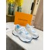 Louis Vuitton Women's Run 55 Sneakers In Blue Materials Louis Vuitton Women's Run 55 Sneakers In Blue Materials