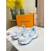 Louis Vuitton Women's Run 55 Sneakers In Blue Materials Louis Vuitton Women's Run 55 Sneakers In Blue Materials