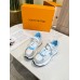 Louis Vuitton Women's Run 55 Sneakers In Blue Materials Louis Vuitton Women's Run 55 Sneakers In Blue Materials
