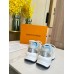Louis Vuitton Women's Run 55 Sneakers In Blue Materials Louis Vuitton Women's Run 55 Sneakers In Blue Materials