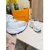 Louis Vuitton Women's Run 55 Sneakers In Blue Materials Louis Vuitton Women's Run 55 Sneakers In Blue Materials