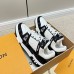 Louis Vuitton Men's LV Trainer Sneakers in White Monogram Leather with Denim Louis Vuitton Men's LV Trainer Sneakers in White Monogram Leather with Denim
