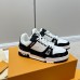 Louis Vuitton Men's LV Trainer Sneakers in White Monogram Leather with Denim Louis Vuitton Men's LV Trainer Sneakers in White Monogram Leather with Denim