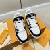 Louis Vuitton Men's LV Trainer Sneakers in White Monogram Leather with Denim Louis Vuitton Men's LV Trainer Sneakers in White Monogram Leather with Denim