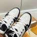 Louis Vuitton Men's LV Trainer Sneakers in White Monogram Leather with Denim Louis Vuitton Men's LV Trainer Sneakers in White Monogram Leather with Denim