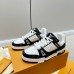 Louis Vuitton Men's LV Trainer Sneakers in White Monogram Leather with Denim Louis Vuitton Men's LV Trainer Sneakers in White Monogram Leather with Denim