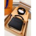 Louis Vuitton Capucines Mini Bag in Black Taurillon Leather M56071 Louis Vuitton Capucines Mini Bag in Black Taurillon Leather M56071