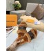 Louis Vuitton Lock It Flat Mules in Mink Fur with Monogram Canvas Louis Vuitton Lock It Flat Mules in Mink Fur with Monogram Canvas