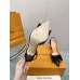 Louis Vuitton Blossom Slingback Pumps 75mm with Black Patent Bow