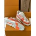 Louis Vuitton Men's LV Trainer Sneakers in Orange Damier Canvas Louis Vuitton Men's LV Trainer Sneakers in Orange Damier Canvas