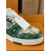Louis Vuitton Men's LV Trainer Sneakers in Green Damier Canvas Louis Vuitton Men's LV Trainer Sneakers in Green Damier Canvas