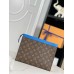 Louis Vuitton Pochette Voyage MM in Monogram Macassar Canvas M82856 Louis Vuitton Pochette Voyage MM in Monogram Macassar Canvas M82856