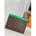 Louis Vuitton Pochette Voyage MM in Monogram Macassar Canvas M82854 Louis Vuitton Pochette Voyage MM in Monogram Macassar Canvas M82854